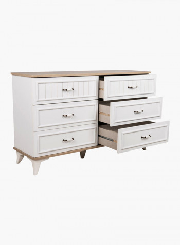 6-Drawers Master Dresser Multicolour 136 x 84 x 41centimeter