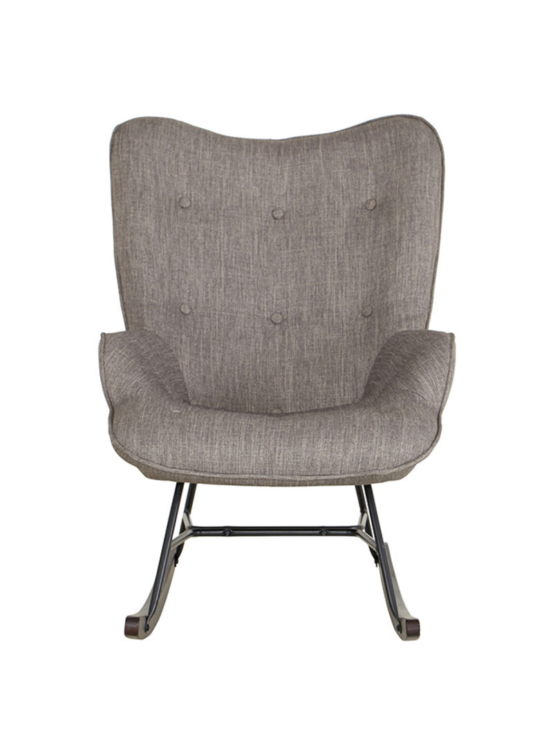 Urban Fixed Back Rocking Chair Grey/Brown