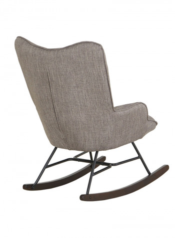 Urban Fixed Back Rocking Chair Grey/Brown
