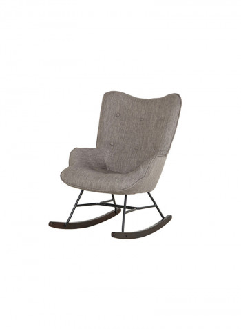 Urban Fixed Back Rocking Chair Grey/Brown