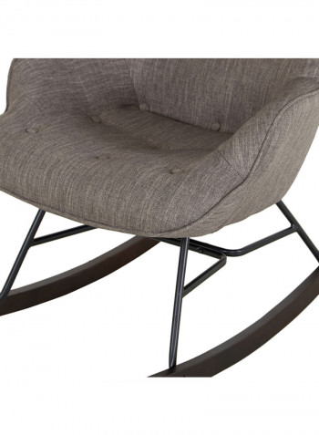 Urban Fixed Back Rocking Chair Grey/Brown