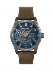 Men's Skeleton Leather Analog Watch 1530190
