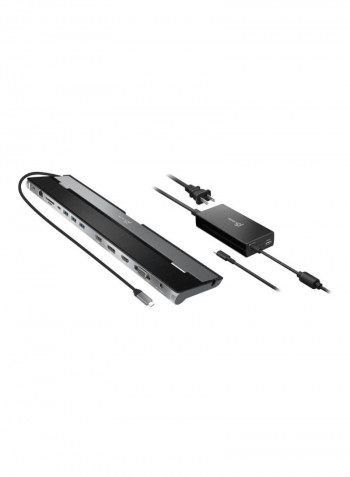 USB-C Triple Display Docking Station With PD Adapter Black