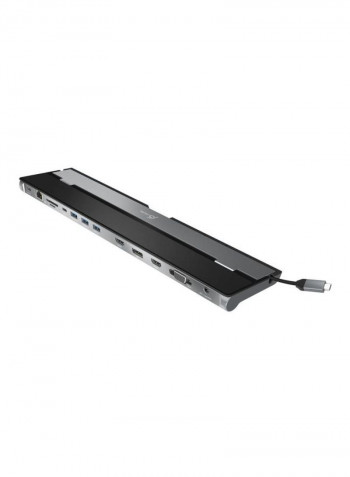 USB-C Triple Display Docking Station With PD Adapter Black