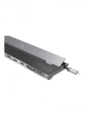 USB-C Triple Display Docking Station With PD Adapter Black