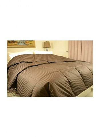 Cotton Down Comforter Brown Queen