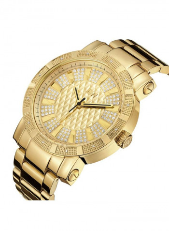 Men's 562 0.12 Ctw Diamond 18K Gold-Plated Stainless-Steel Watch Jb-6225-M