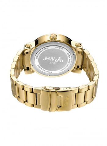 Men's 562 0.12 Ctw Diamond 18K Gold-Plated Stainless-Steel Watch Jb-6225-M