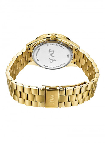 Men's 562 0.12 Ctw Diamond 18K Gold-Plated Stainless-Steel Watch Jb-6225-M