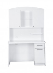 Study Desk With Hutch White 120 x 187 x 65centimeter