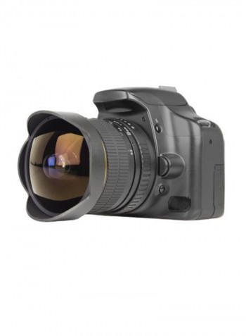 Fisheye Lens For Canon Camera Black