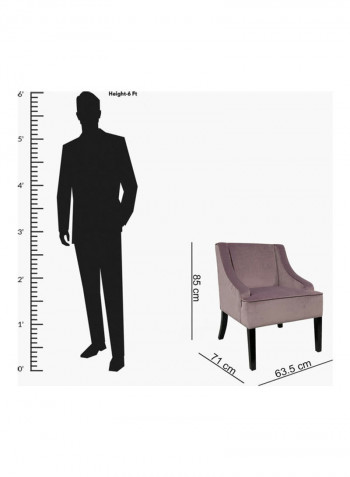 Valerii Easy Chair Purple 85 x 63.5cm