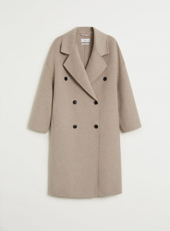 Handmade Design Collared Neck Coat Stone