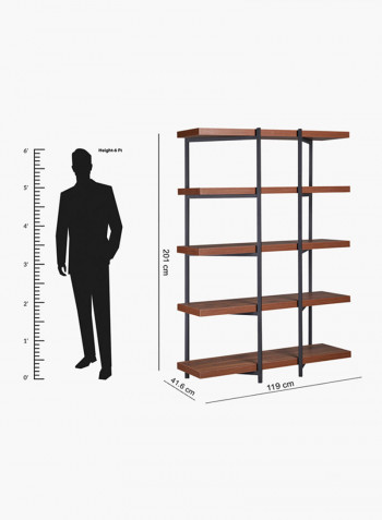 Majestic 5-Tier Room Divider Brown