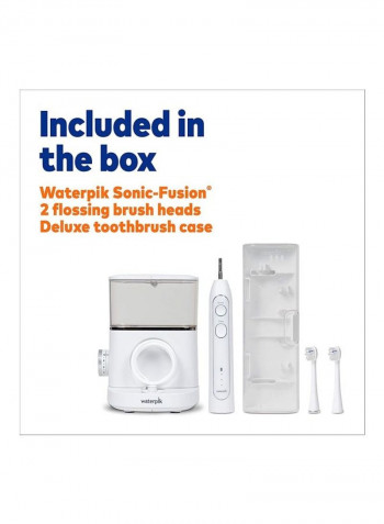 All-In-One Sonic-Fusion Professional Flosser And Power Toothbrush Kit White