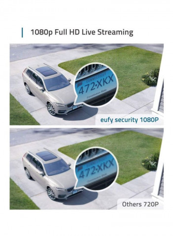 Security Cam 2C, 180 Day, 2Kit With Home Base White/Grey