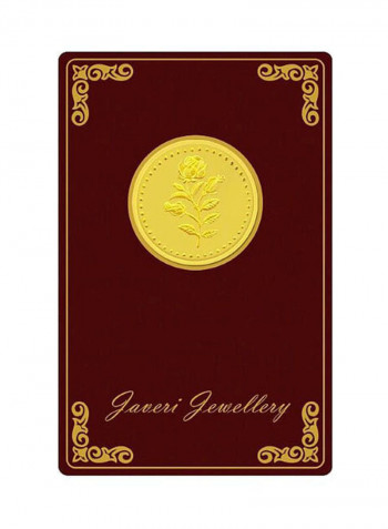 21 Karat Gold Flower Design Coin