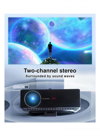 Android Projector 4K LED 4200 Lumens PROJ-WO-45-B Black