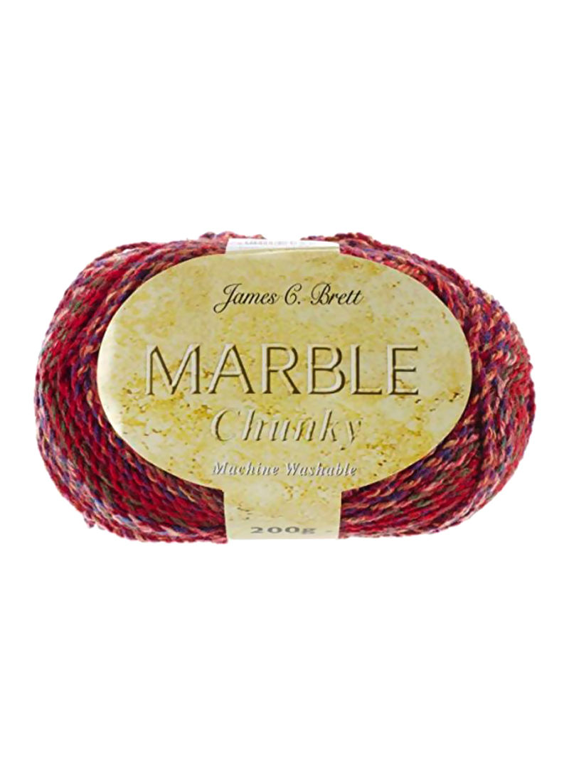 Marble Chunky Yarn Strawberry Red 341yard