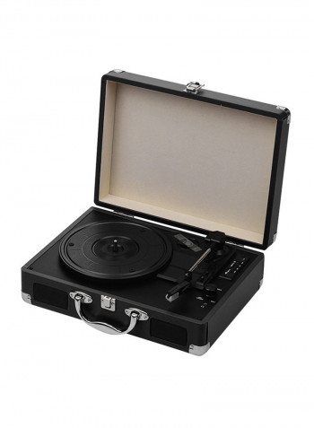 Portable Turntable Suitcase Style Record Player With Stereo Speaker CDP1013 Black