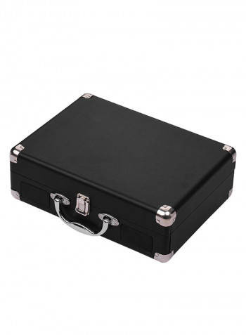 Portable Turntable Suitcase Style Record Player With Stereo Speaker CDP1013 Black