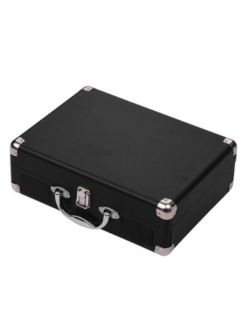 Portable Turntable Suitcase Style Record Player With Stereo Speaker CDP1016 Black