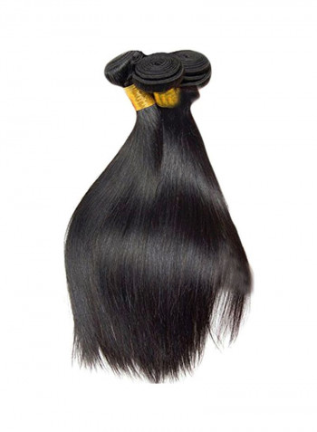 3-Bundles Unprocessed Human 8A Hair Extensions Black 16inch