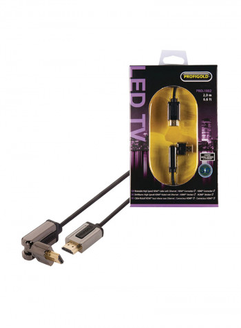 High Speed HDMI Cable With Ethernet 2meter Black
