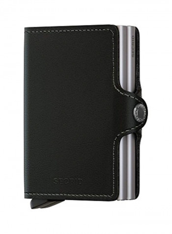 Leather RFID Protective Wallet Brown/White
