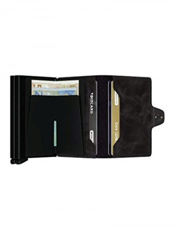 Leather RFID Protective Wallet Brown/White