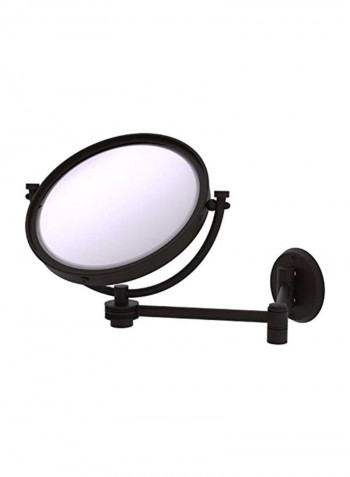 Wall Mounted Extending 5X Magnification With Dotted Accent Make-Up Mirror Black