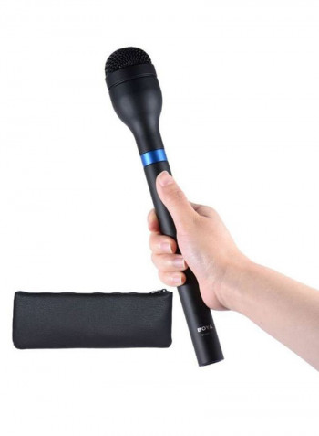 Handheld Dynamic Microphone With Carrying Pouch 42x269.5x42milimeter Black/Blue