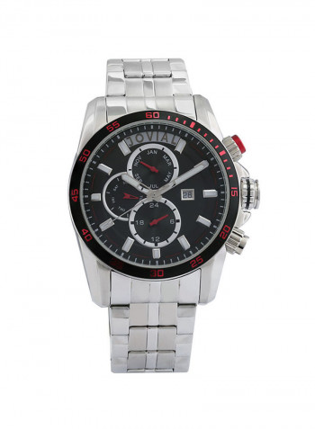 Men's Casual Stainless Steel Quartz Analog Wrist Watch 18406 GSMC 03 E- RD