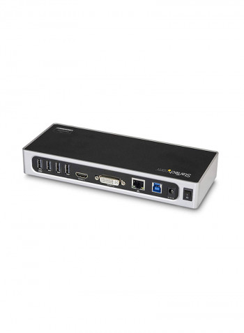 USB 3.0 Dual Monitor Docking Station White/Black