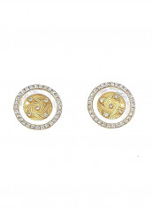 18 Karat Gold Exquisite Design Stud Earrings Gold