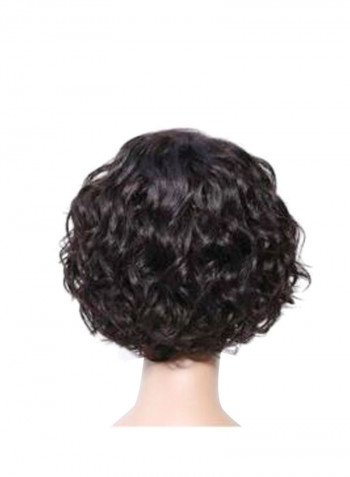 Short Curly Bob Wig Black 8inch