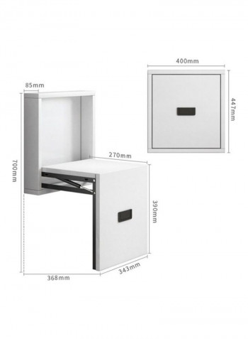 Folding Shoe Stool White/Brown