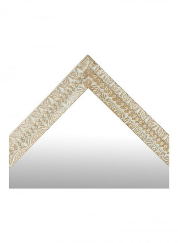 Hopefield Mirror Wooden Frame Beige/Gold
