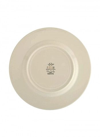 6-Piece Salad Plates Beige/Red/Blue 8inch