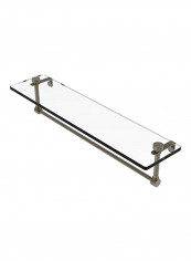 Integrated Towel Bar Glass Shelf Gold/Clear 22inch