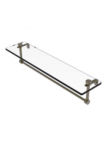 Integrated Towel Bar Glass Shelf Gold/Clear 22inch