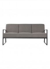 Renca 3-Seater Sofa Grey/Black 168x75x68centimeter