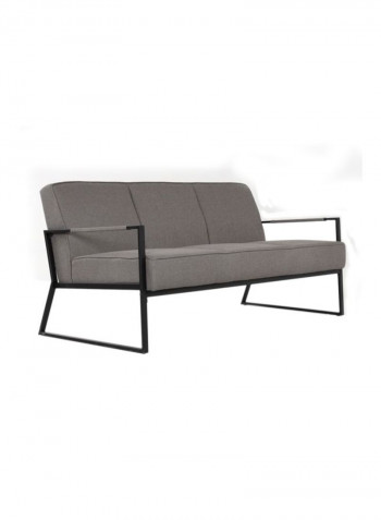 Renca 3-Seater Sofa Grey/Black 168x75x68centimeter