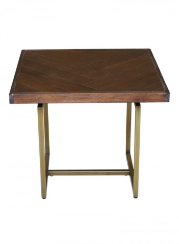 Bruno End Table Brown/Gold 60x60x60cm