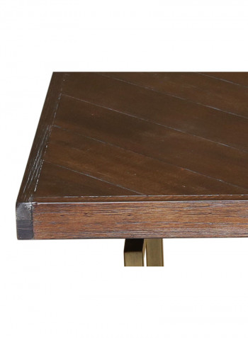 Bruno End Table Brown/Gold 60x60x60cm