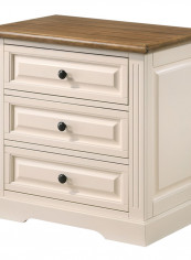Georgia 3-Drawer Night Stand White 66 x 43 x 67centimeter