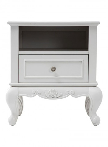 Louis Beautiful Nightstand Antique White/Black 58x46x86cm