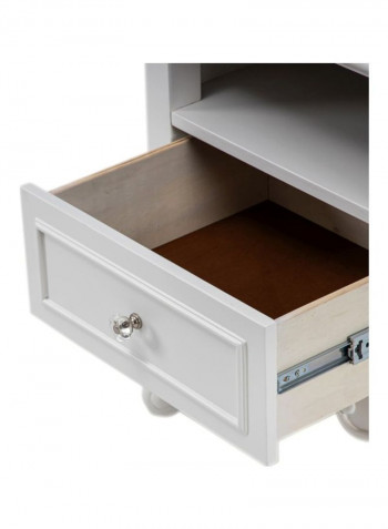Louis Beautiful Nightstand Antique White/Black 58x46x86cm