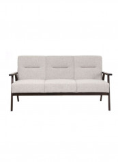 Arica 3-Seater Sofa Grey/Brown 160x80x70centimeter