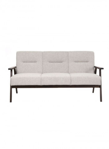 Arica 3-Seater Sofa Grey/Brown 160x80x70centimeter